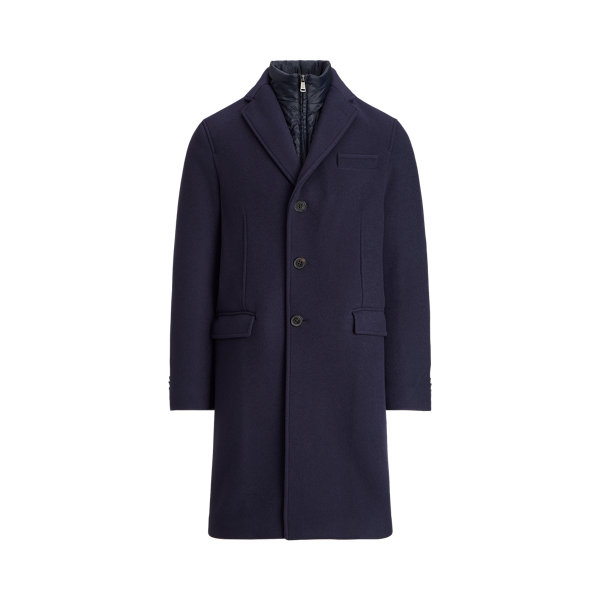 Layered-Effect Herringbone Topcoat Purple Label 1