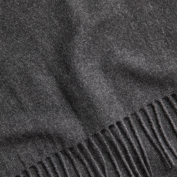 Dark Grey Cashmere-Lambswool Flannel Scarf Purple Label 2