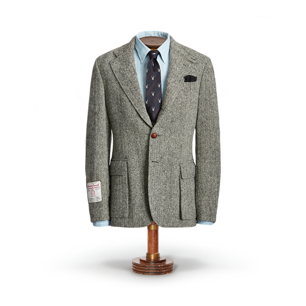 Checked Wool Suit Jacket