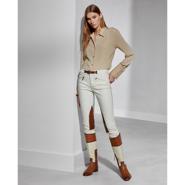 Palomino Gabriela Silk Georgette Shirt Ralph Lauren Collection 4
