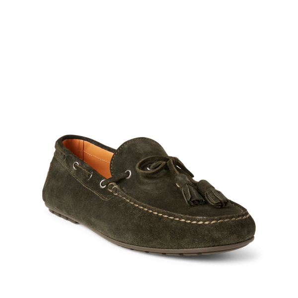 Estate Olive Harold Suede Tassel Driver Purple Label 2