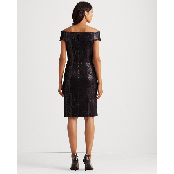Raisin Sequined Off-the-Shoulder Dress Lauren 5