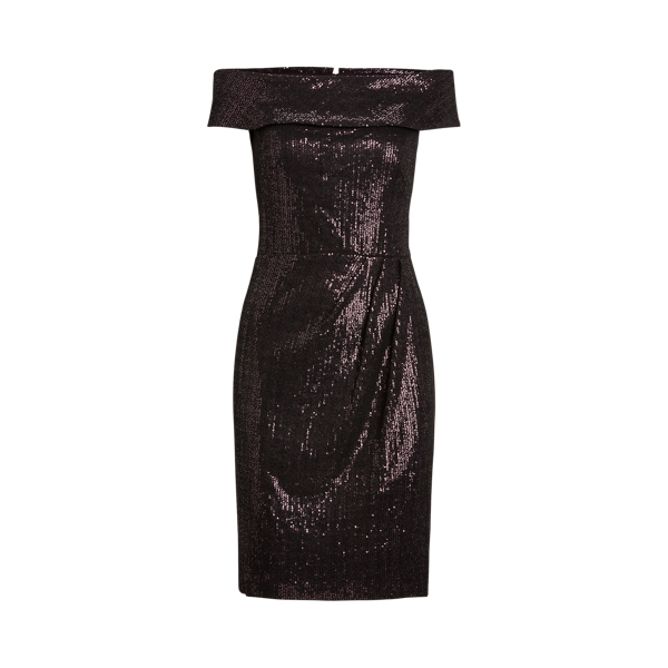Raisin Sequined Off-the-Shoulder Dress Lauren 2