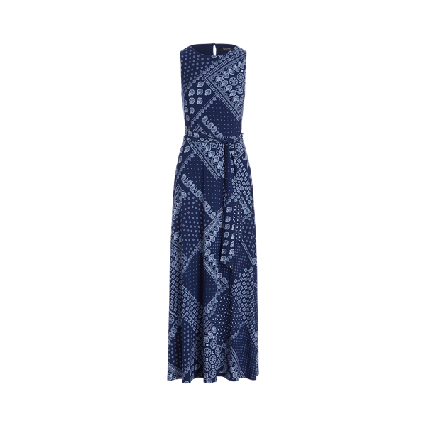 Twilight Royal/Blue Bandana-Print Jersey Maxidress Lauren 2