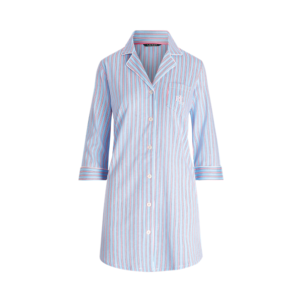 Chemise de nuit en coton m&eacute;lang&eacute; Lauren en 1