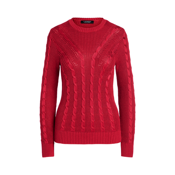 Maglia a girocollo a trecce