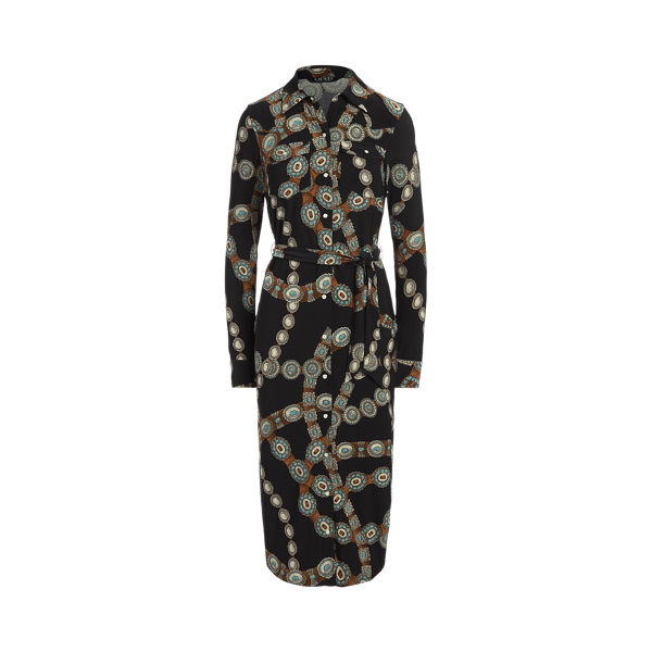 Print Jersey Shirtdress