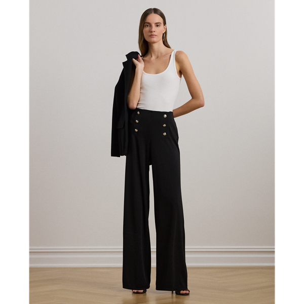 Stretch Jersey Wide Leg Trouser