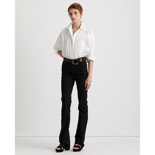 White Cotton Broadcloth Shirt Lauren 3
