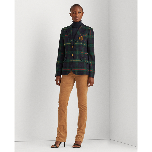 Navy and green plaid blazer hotsell