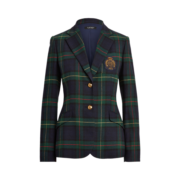 Plaid Bullion Crest Blazer