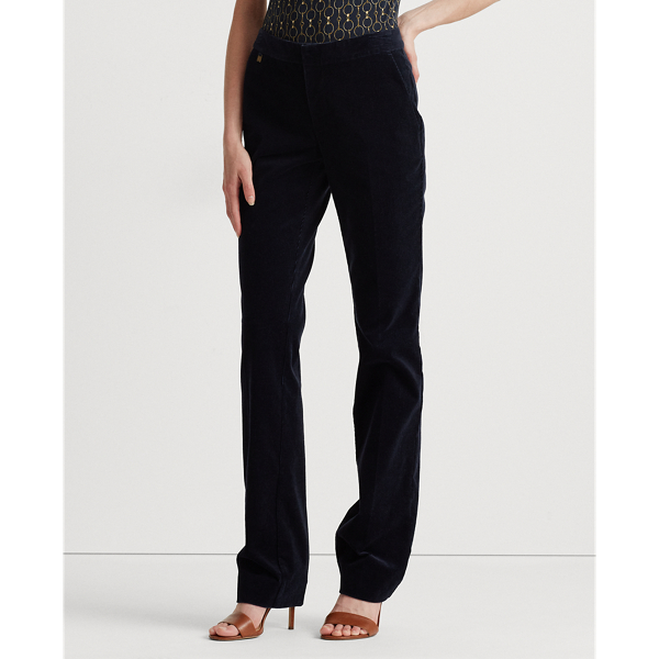 Lauren Navy Corduroy Straight Trouser Lauren 3