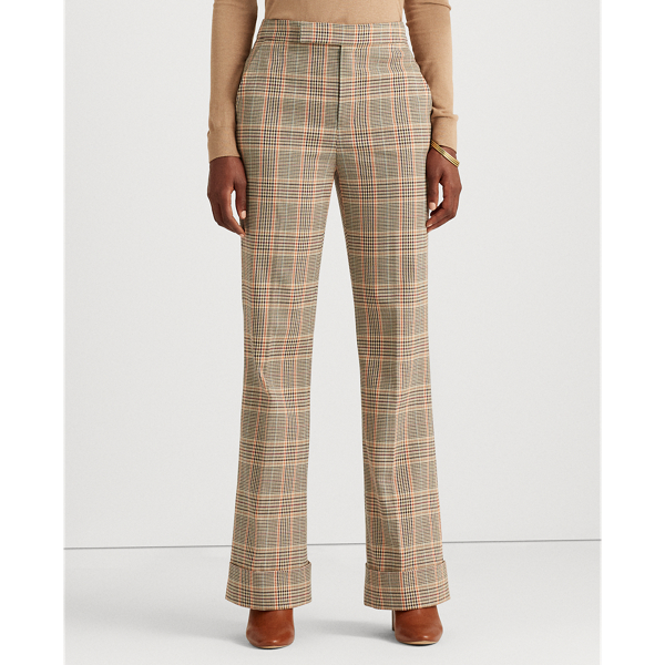 Orange Multi Cotton-Wool Wide-Leg Pant Lauren 4