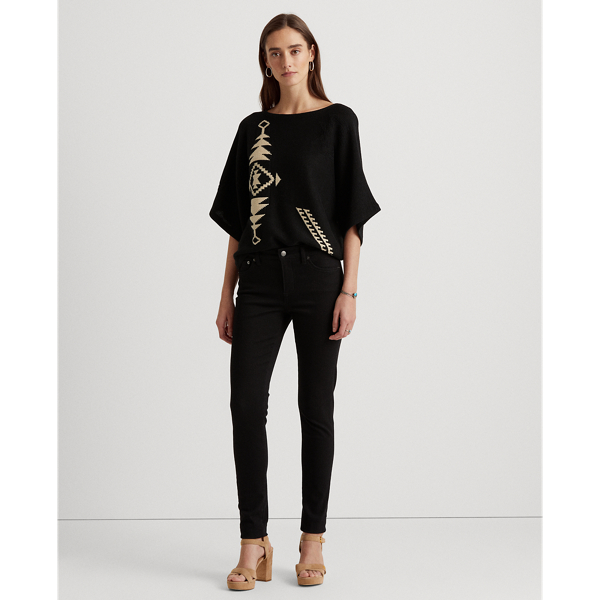 Polo Black Linen-Cotton Dolman-Sleeve Sweater Lauren 4