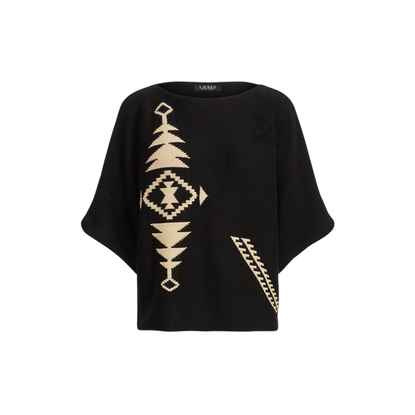 Polo Black Linen-Cotton Dolman-Sleeve Sweater Lauren 2