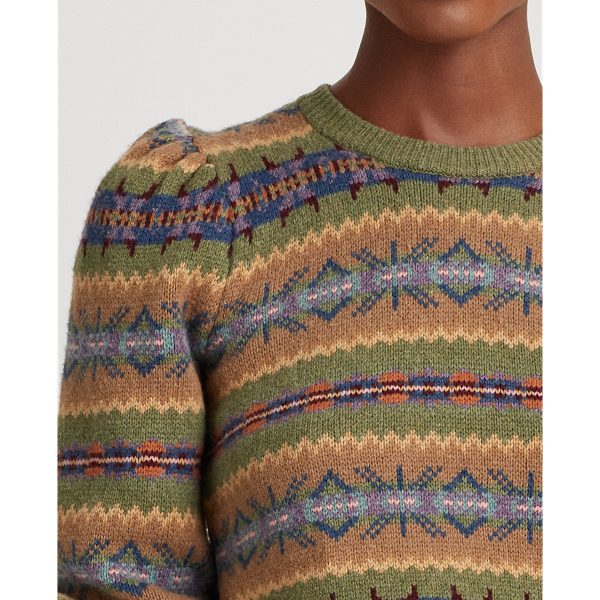 Pull en cachemire m&eacute;lang&eacute; Fair Isle Lauren en Multi 6