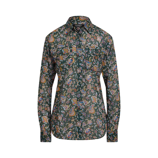 Camicia in voile con stampa ascot Lauren in 1
