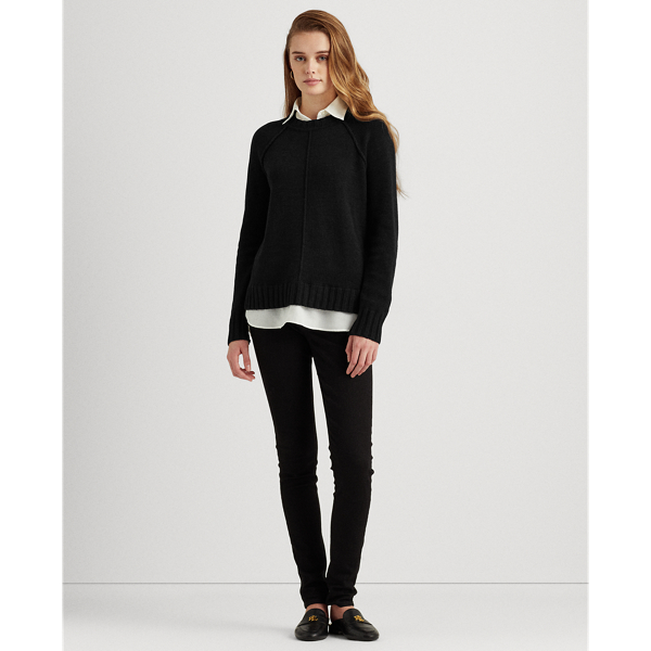 Polo Black Layered Cotton Sweater Lauren 4