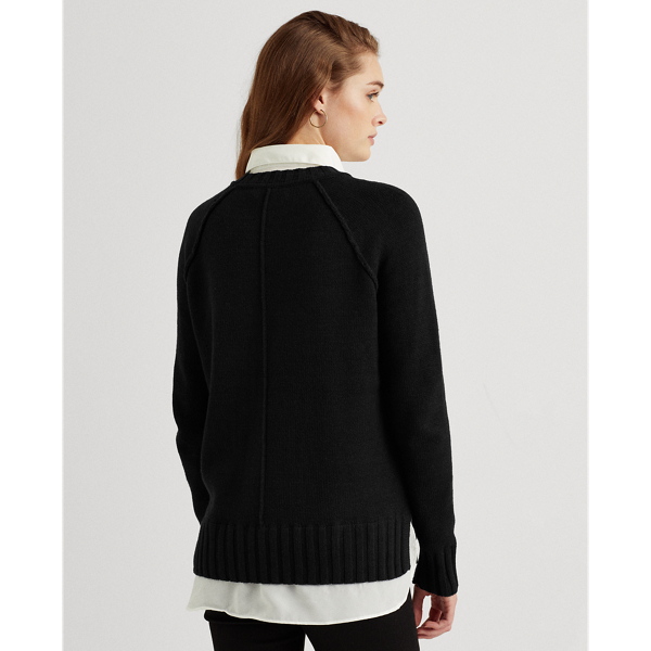 Polo Black Layered Cotton Sweater Lauren 5