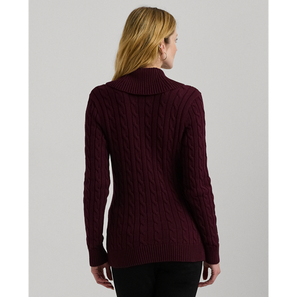 ローレン ラルフローレン LAUREN Ralph Lauren  Buckled Cotton Sweater レディース Sweaters Pur Lauren Ralph Lauren Women's Petite Buckled Cotton Sweater