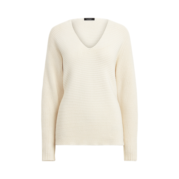 Combed Cotton V-Neck Jumper Lauren 1