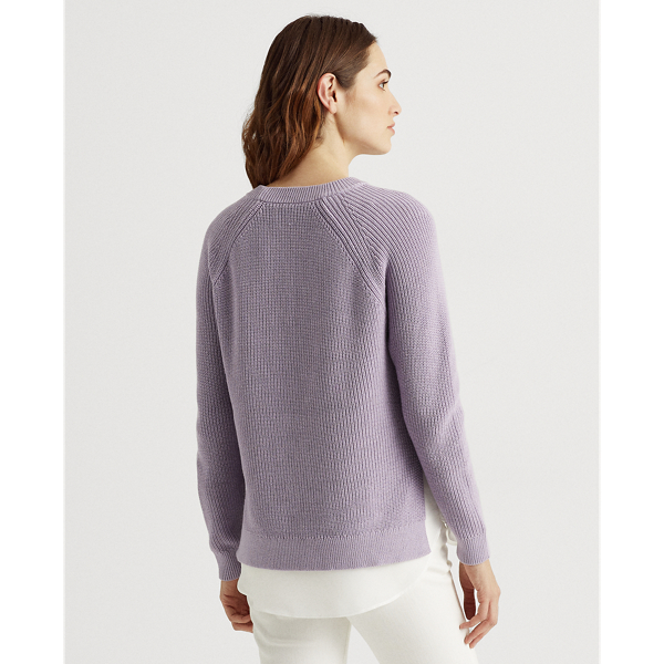 Dutch Lavender Layered Rib-Knit Sweater Lauren 5