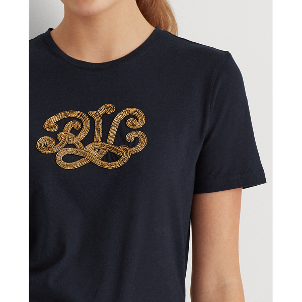 Lauren Navy Logo Cotton-Modal Tee Lauren 5