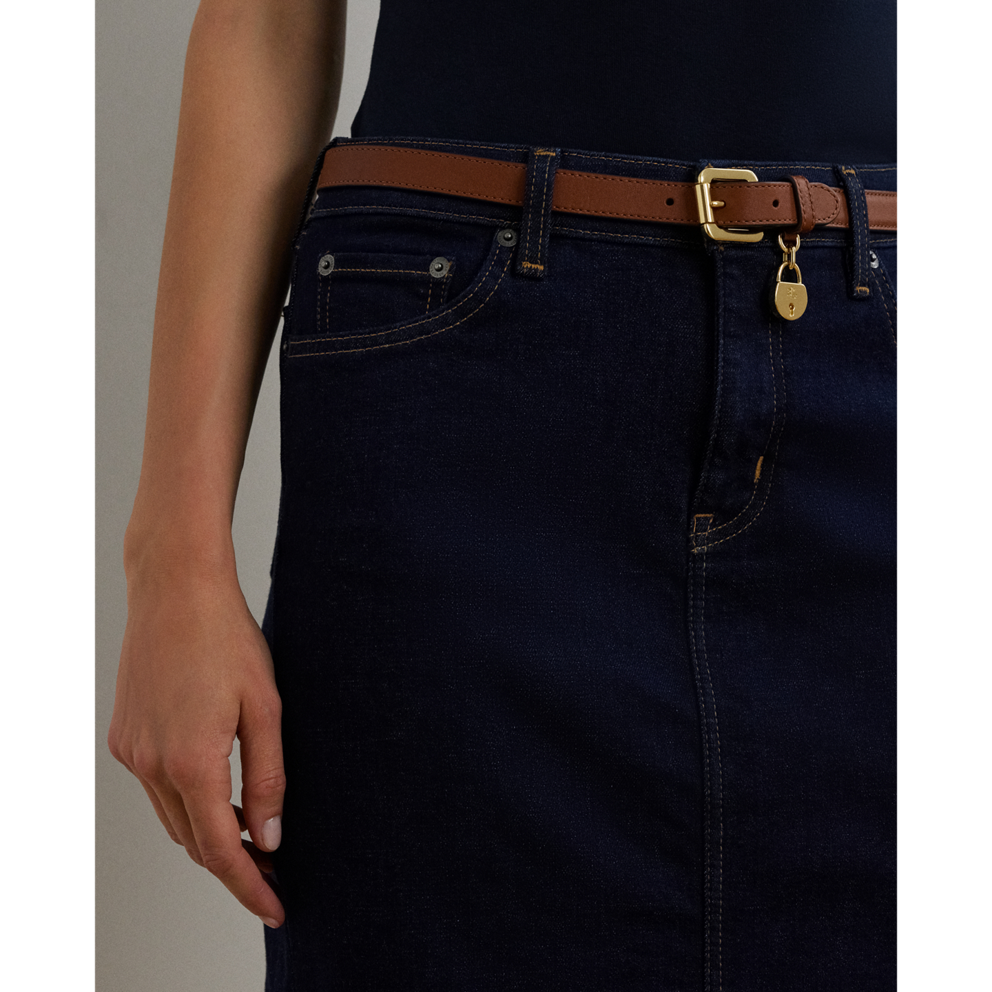 Женская юбка Ralph Lauren Denim, цвет: Варёный — фото 3