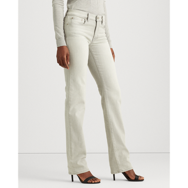 Curvy-Jeans mit mittlerer Leibh&ouml;he Lauren in Zartgraue Waschung 3