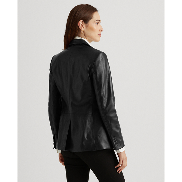 Polo Black Lambskin Blazer Lauren 5