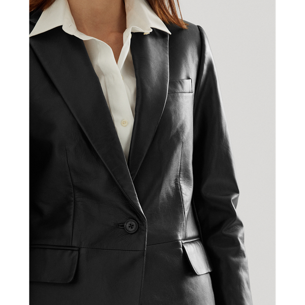Polo Black Lambskin Blazer Lauren 6