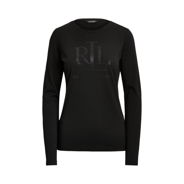 Cotton-Blend Long-Sleeve Top