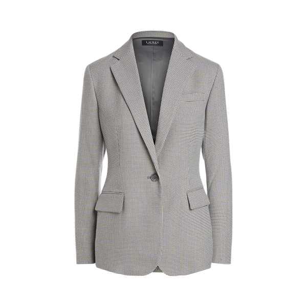 Grey/White Houndstooth Twill Blazer Lauren 1