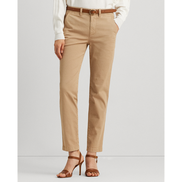 Birch Tan Slim Fit Stretch Chino Trouser Lauren Petite 4
