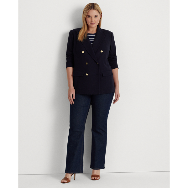 Lauren Navy Wool Crepe Blazer Lauren Woman 4