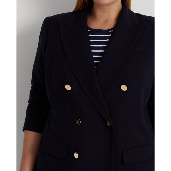 Lauren Navy Wool Crepe Blazer Lauren Woman 6