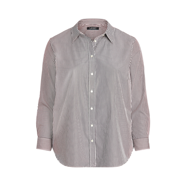 Striped Cotton Shirt Lauren Woman 1