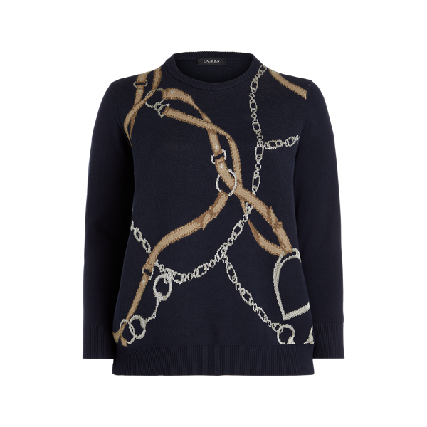Print Cotton Jumper Lauren Woman 1