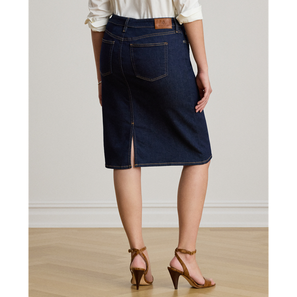 Rinse Wash Denim Skirt Lauren Woman 4