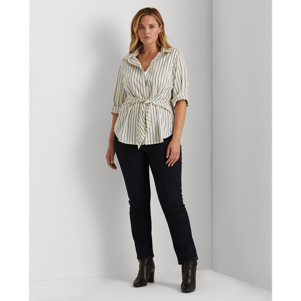Waist-Tie Cotton Shirt