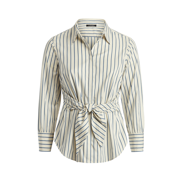 Waist-Tie Cotton Shirt