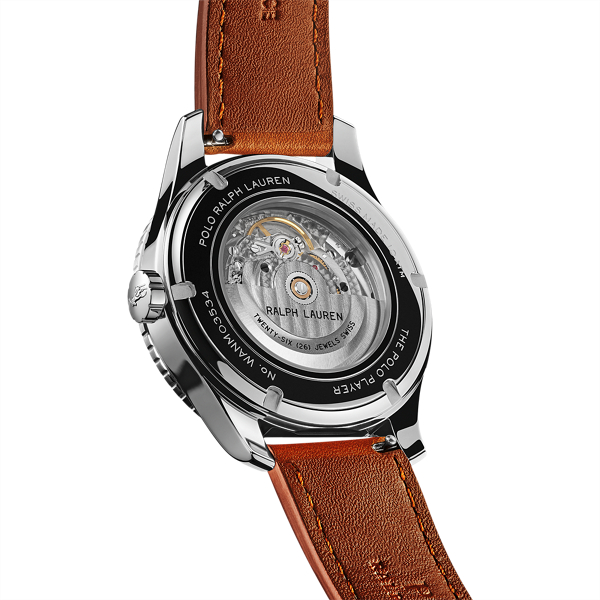 42 MM Polo Player Steel Black Dial