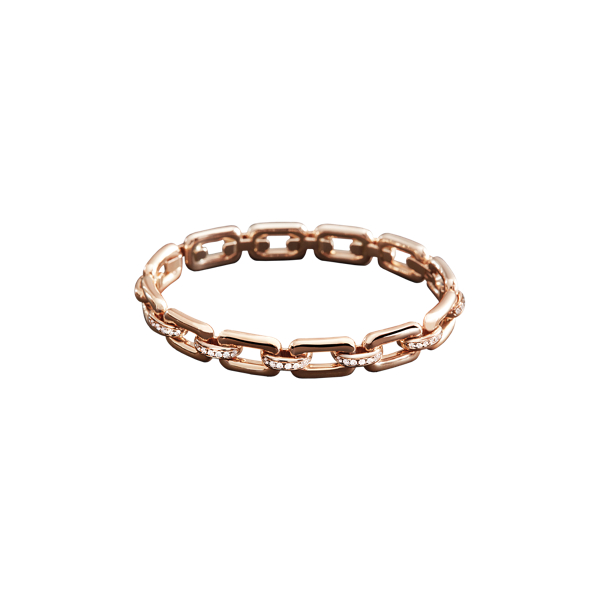 Pave Diamond Rose Gold Bangle The Chunky Chain Collection 1