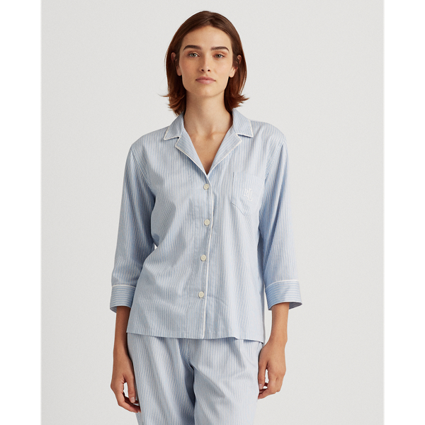 Blue Print Cotton-Blend Sleep Set Lauren 3