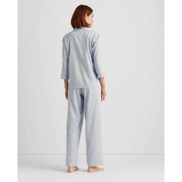 Blue Print Cotton-Blend Sleep Set Lauren 4