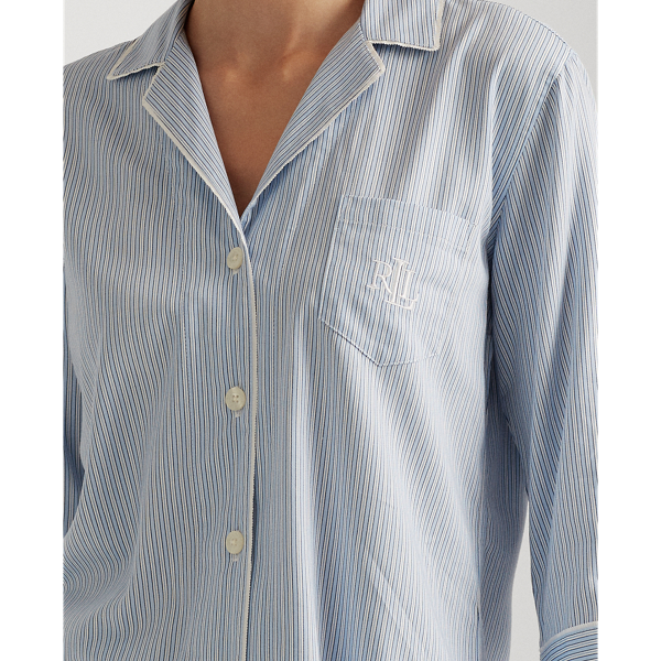 Blue Print Cotton-Blend Sleep Set Lauren 5