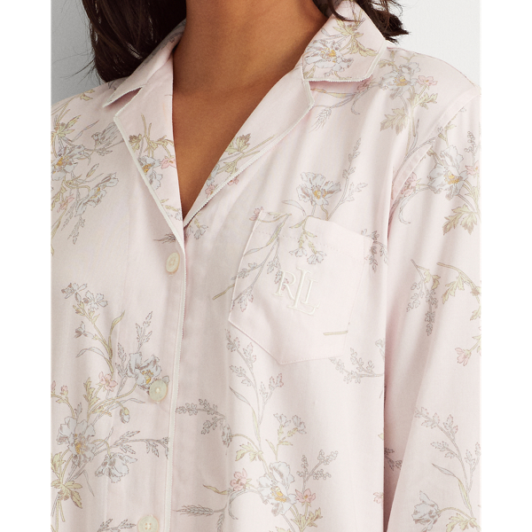 Pink Floral Floral Cotton Sleep Shirt Lauren 6