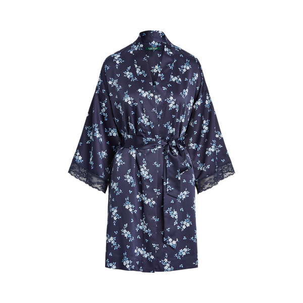 Floral Lace-Trim Robe Lauren 1