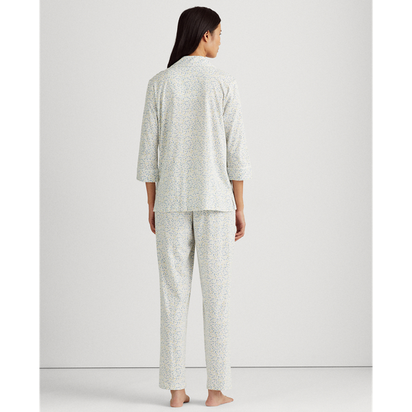 Ivory Floral 299 Logo Cotton-Blend Sleep Set Lauren 5