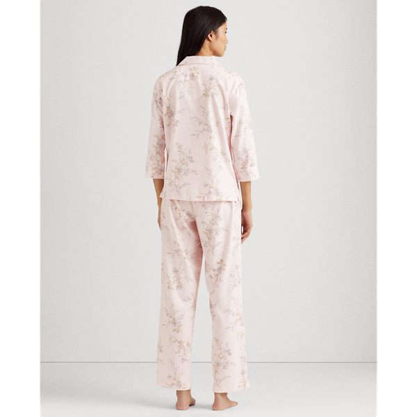 Pink Floral Floral Cotton-Blend Sleep Set Lauren 5
